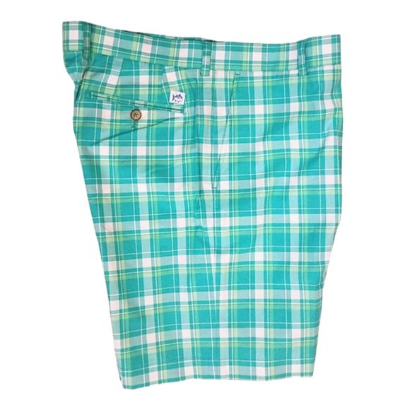 SOUTHERN TIDE THE SKIP JACK Green & White Plaid Shorts - Men's 38 - Picture 4 of 6